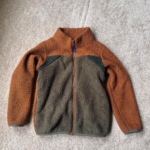 Carter's kids green and brown fleece zip up